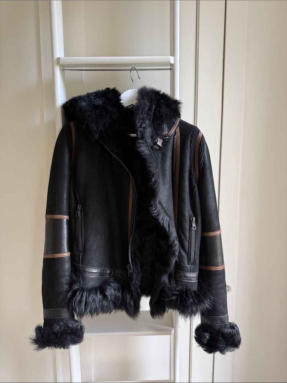 rag & bone Shoreditch Shearling & Leather Jacket